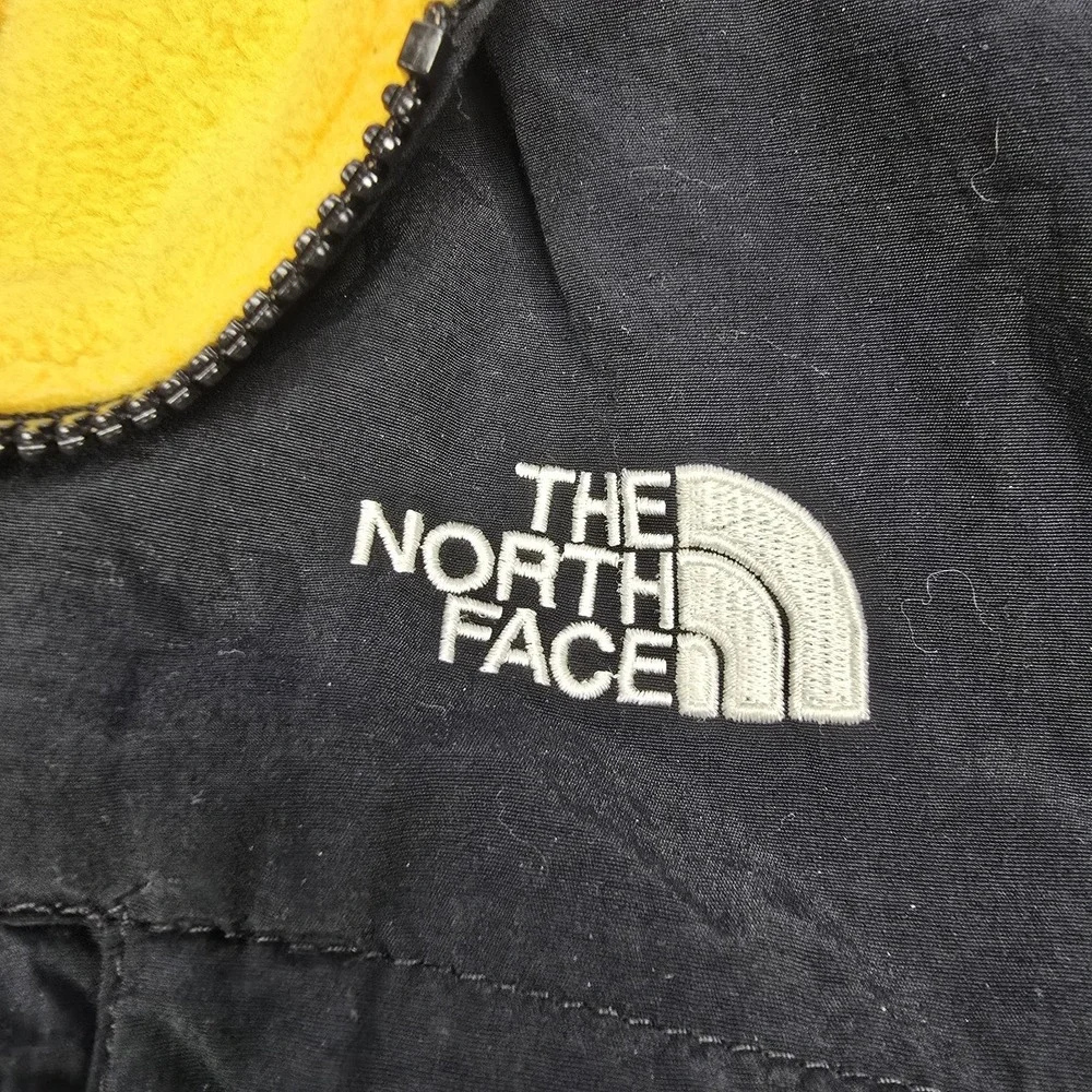 The North Face Denali Fleece Jacket Yellow Black Mens Small Full Zip Polartec‎